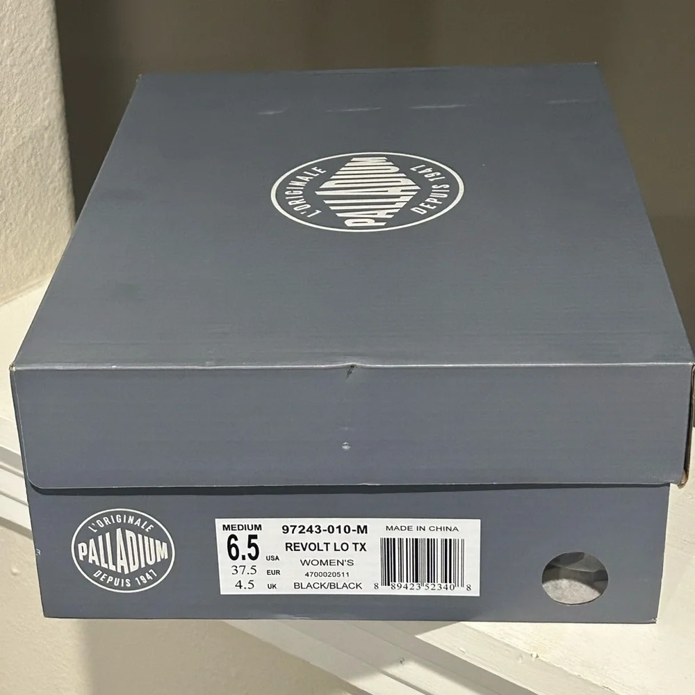 Palladium Industrial Shoes Women’s 6.5 Medium REVOLT LO TX Black 97243-010-M NEW - Picture 10 of 10